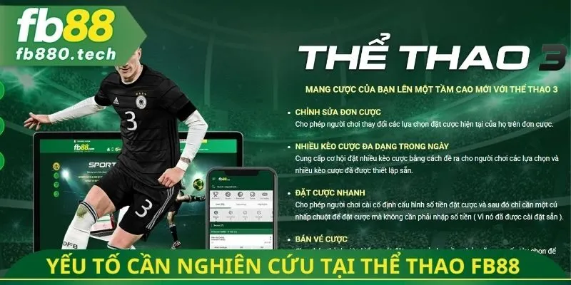 Yếu tố cần nghiên cứu tại thể thao FB88